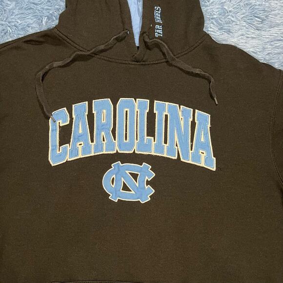 UNC Tar Heels Hooded Sweater Size Large Mens College Black Blue Carolina Sports - Picture 3 of 9